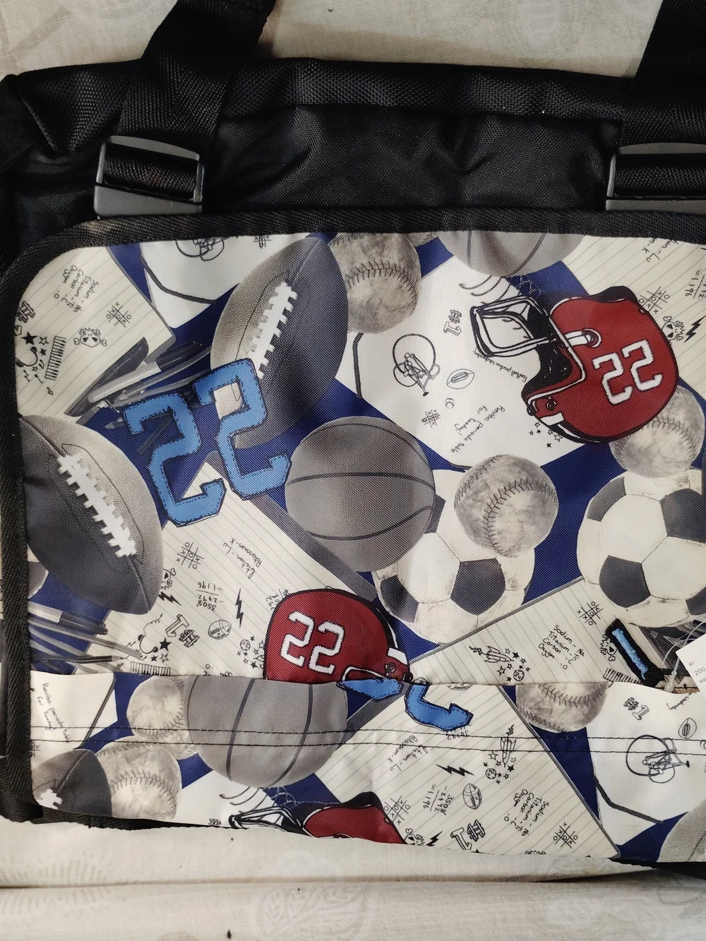 The Children's Place Boys' Sports Print Messenger Bag - Navy/Black/Red